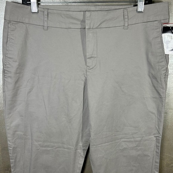KUT from the Kloth Taylor Crop Trouser Pants Womens Size 14 Gray Chinos Casual - Picture 2 of 15